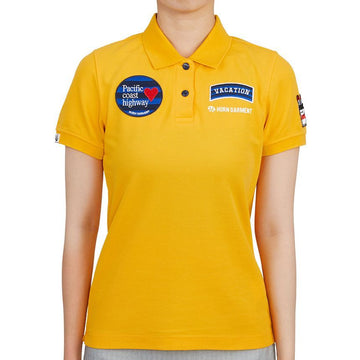 HORN GARMENT ゴルフウェア レディース 半袖Tシャツ HCW 2A AP04 イエロー 35339988