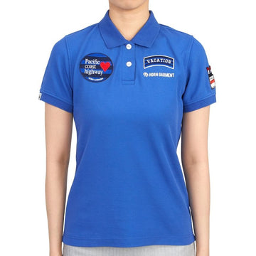 HORN GARMENT Golf-Bekleidung Damen Kurzarm-T-Shirt AP04 Blau 35339985
