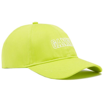 GANNI 23SS シグネチャーロゴ刺繍キャップモ帽 ライム A4332 853 50792096