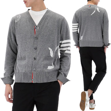 THOM BROWNE フェザー ハイ Vネック カーディガン 25SS 055 135444124