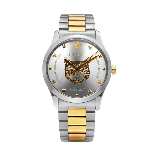 GUCCI G-Timeless Pre-Fall Collection Cat Watch Combi Unisex Metallarmbanduhr (530239 I8600 8486) 144594023