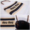 Miu Miu Raffia Effect Tote Bag 5BG248 2DO3 F0N86 135541911 [P]
