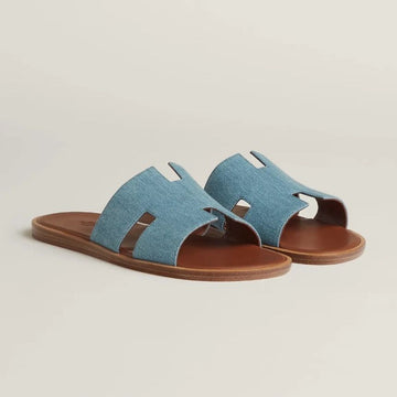 HERMES [ RNC ] IZMIR Sandalen Denim Schokolade 135590250