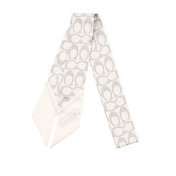 COACH Vintage Signature Print Skinny Seidentuch C2783 OFF WHITE 135622106