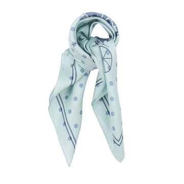 COACH ドットプリントシルクスクエアスカーフ LIGHT BLUE/BLUEBELL CO100630 135622117