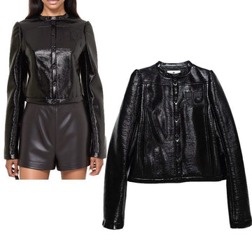 Courreges Curege Vinyl Biker Jacket stamp 423CBL137VY0014 9999 65324411