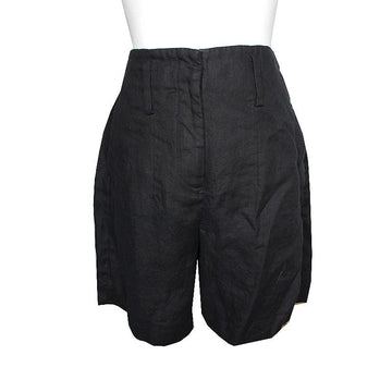 MASSIMO DUTTI Schwarze Leinen-Bermuda-Shorts 55 135705078