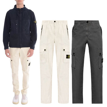 STONE ISLAND ロゴパッチカーゴパンツ K1S153100303S00WA 135753978