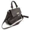 Salvatore Ferragamo 21 A896 Brown Calfskin Silver Gancini Sofia Small 2WAY 135767879 [P]