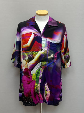 Prada Printed Rayon Viscose Short Sleeve Shirt 100 105 135820271