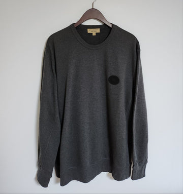 BURBERRY XL チャコール騎士ロゴ男性マンツーマン8007835 135823799