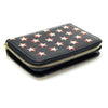 Saint Laurent Black Leather Star Printing Zip Compact Wallet 562796 135826777 [P]