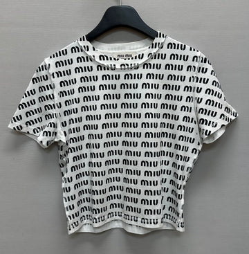 MIU MIU Print Baumwolle T-Shirt (66 77) 135826812