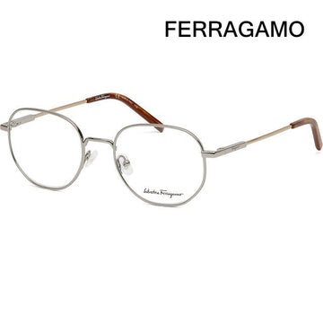 Salvatore Ferragamo Glasses Frame SF2215 041 Lightweight Metal Round 135827338