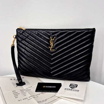 SAINT LAURENT モノグラムクラッチバッグ ブラック ニューミディアム (559193) 135855661