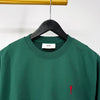 AMI Small Heart Long Sleeve Sweatshirt Green 135855778 [P]