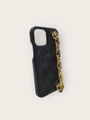 LOUIS VUITTON ブラックモノグラムバンパークッションiPhoneケース 12/12PRO 135867735 [P]