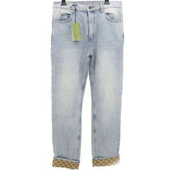 Gucci Men's Leather Label Denim Pants 774079 kk60257290 135868080