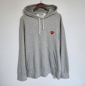 COMME DES GARCONS XL Grau Rot Patches Herren Hoodie AZ-T170 135944865