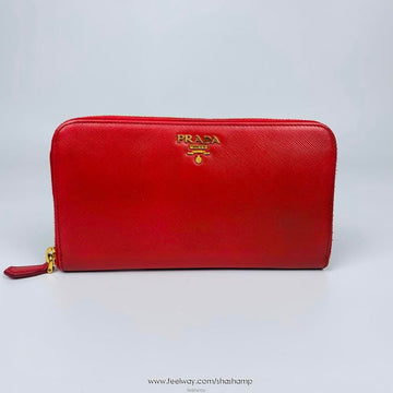 PRADA 1M0506 サフィアーノ ジッパー 財布 135945236