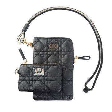 Dior Caphskin Gold-tone Caro Multifunction Pouch Shoulder Bag 34974 135945420