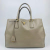 PRADA サフィアーノ BN1786 グレー 2ジップ トートバッグ 135982347 [P]