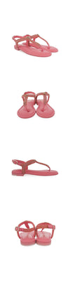 CHANEL Chain Strap Sandals 37.5 Pink stamp 5ET0532 130002478 [P]