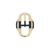 Hermes Mini Buckle Twilly Ring Black Champagne Gold 5HA0244 129182624 [P]
