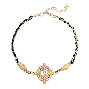 CHANEL Kette Choker Halskette Schwarz mit goldener Beschichtung 5ET0710 133314950