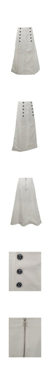 Louis Vuitton LVxYK Technical Gabardine Midi Skirt 38 White 5ET0553 130602246 [P]