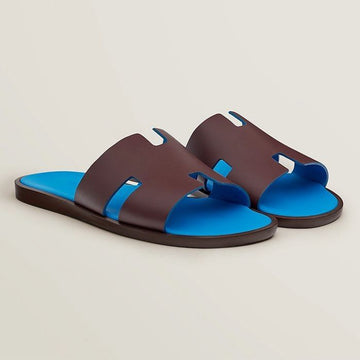 HERMES IZMIR サンダル チョコブルー 41.5 136008540