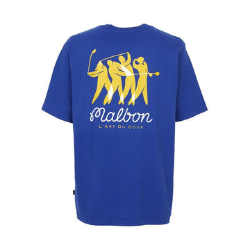 Malbon Golf Men's Short Sleeve Golf T-Shirt M9138 BLU 136011052