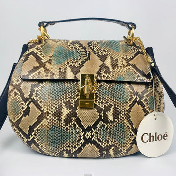 CHLOE パイソン・ドリュー・ゴールド・ショルダー＆トートバッグ（ミディアム） 136015841