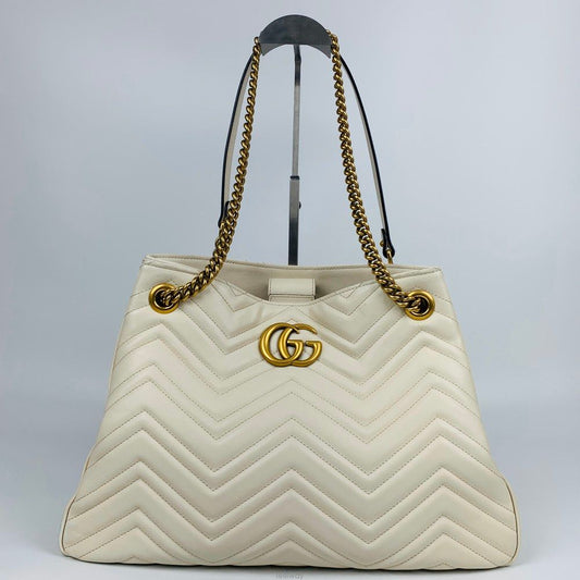 Gucci Marmont Matelassé Gold Shoulder Bag 136015909 [P]