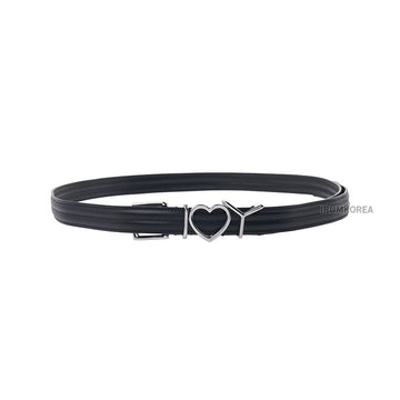 Y Project Men's Y Love Buckle Leather Belt BLACK SILVER BELT28S24 55848223