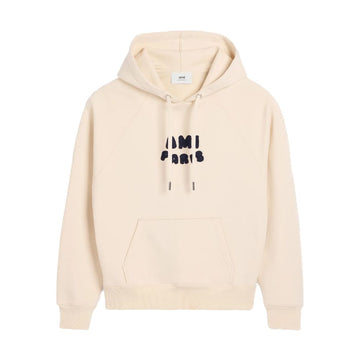 AMI Hoodie mit Paris-Patch in Weiß-Creme 747 136 136044452