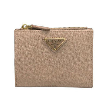 PRADA 三角ロゴ サフィアーノジッパーポケット財布 パウダーピンク (1ML050 QHH F0236) 135586352