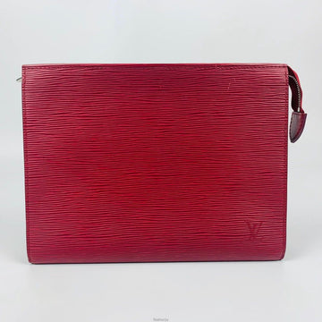 LOUIS VUITTON エピ ポシェット トワレ バーガンディ 26 クラッチバッグ 136072917