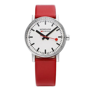 MONDAINE エボ2 ユニセックス レザー時計 153245406 [P]