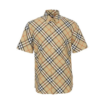 Burberry Check Men's Short Sleeve Shirt 8087637 136183130