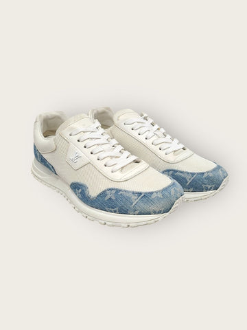 Louis Vuitton White Denim Monogram Runaway Sneakers 136183459