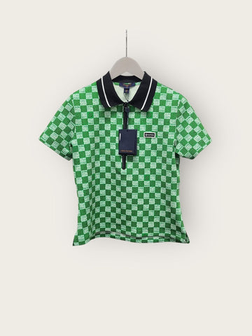 Louis Vuitton Green LV Match Damier Polo Top T-shirt 36 136183985