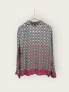 LOUIS VUITTON Geometrisches Monogramm Blumen-Pyjama-Shirt Schwarz 136184045 [P]