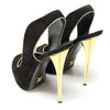 LOUIS VUITTON 1A1XOC Premiere schwarze Wildleder Peeptoe-Pumps Damen Schuhe 38 136205778 [P]