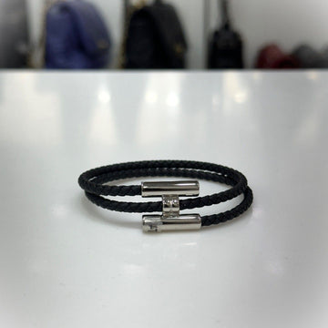 HERMES Herren Tunis Trésor Armband Schwarz Silber T4 136216545