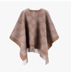 MaxMara Jacquard M Monogram Fringe Poncho Cape 146829363 [P]