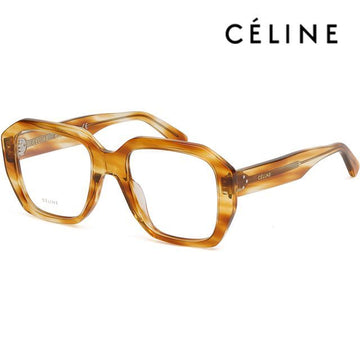 Celine CL50017I 056 Luxury Transparent Light Tortoise Thick Square Eyeglasses 136219880