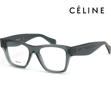Celine CL50014I 098 Square Transparent Deep Green Acetate Eyeglass Frame 136219888