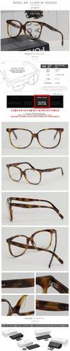 Celine CL50010F 053 Square Asian Fit Havana Thin Horn Frame 136219903 [P]