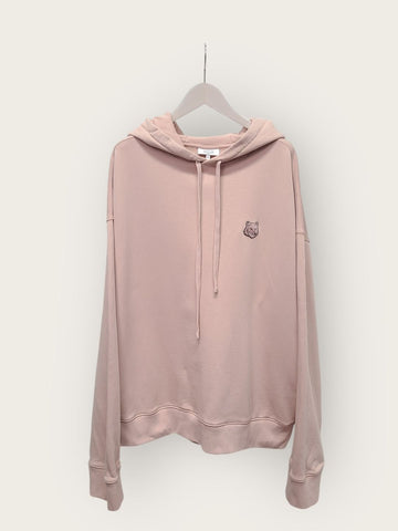 MAISON KITSUNE ピンクフォックスヘッドパッチオーバーサイズフーディXL 136220091